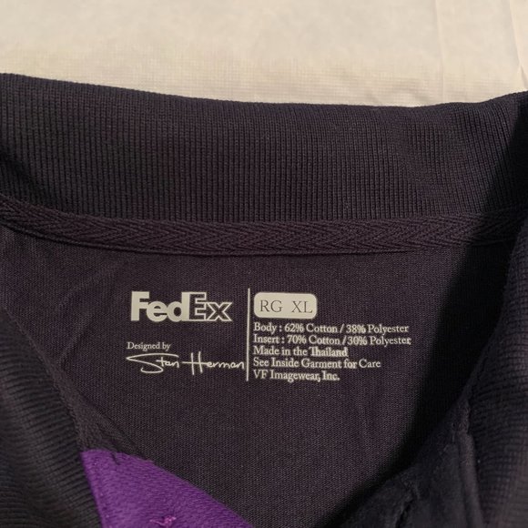 NWT FedEx Ground Long Sleeve Polo Delivery Driver Employee Uniform Mens XL - Picture 2 of 6